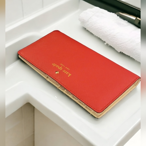 Kate Spade stacy mikas pond wallet coral New - Picture 4 of 12